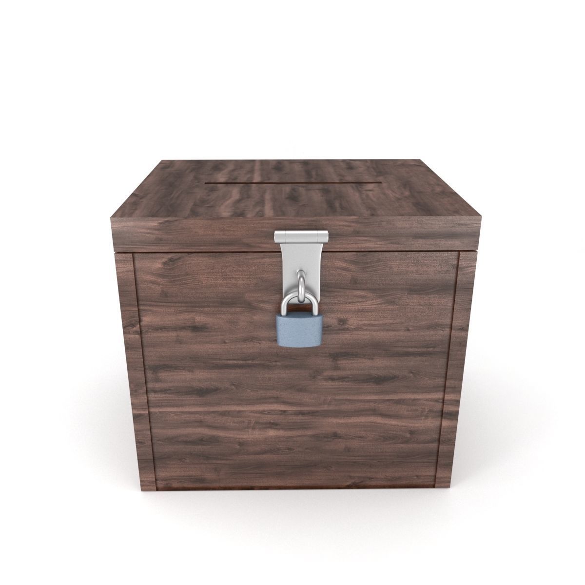 ballot box Low-poly 3D model_1