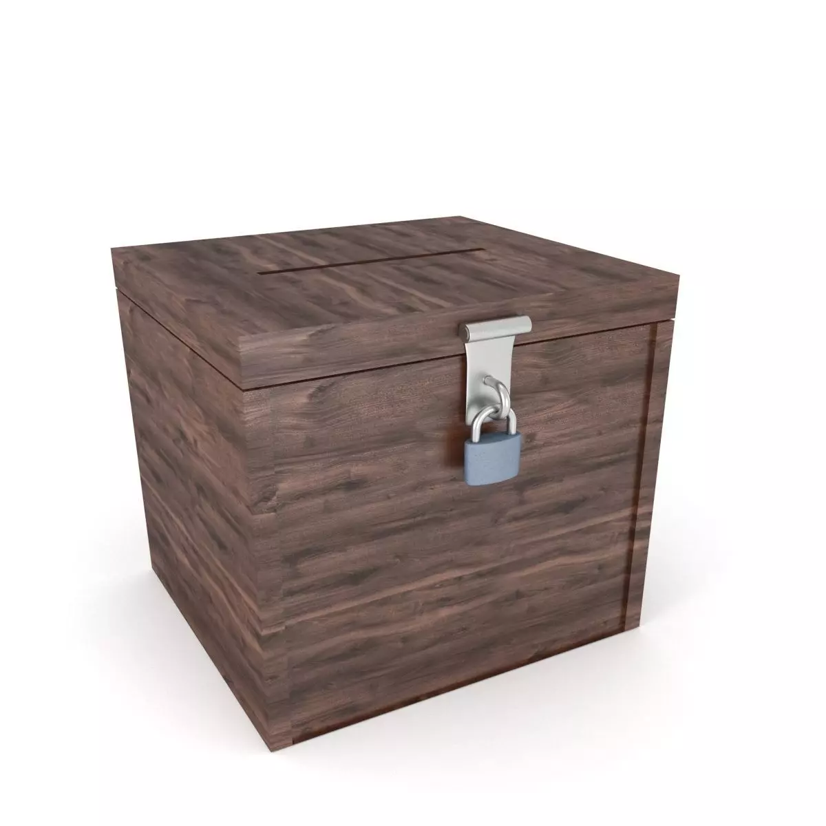 ballot box Low-poly 3D model_0