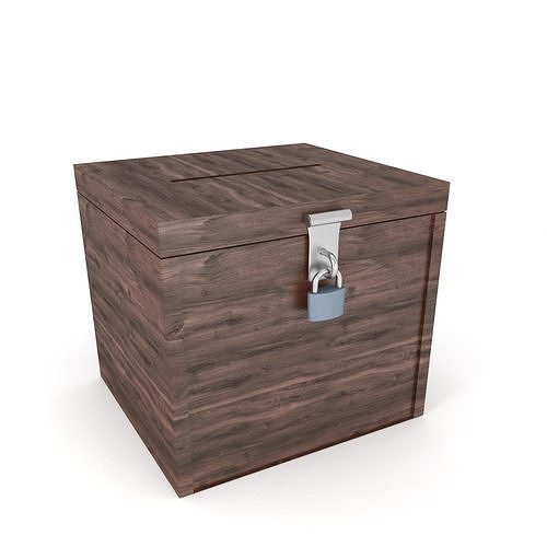 ballot box Low-poly 3D model