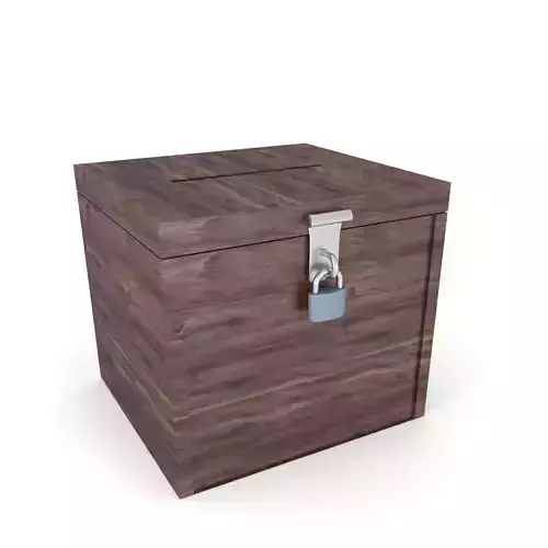 ballot box Low-poly 3D model