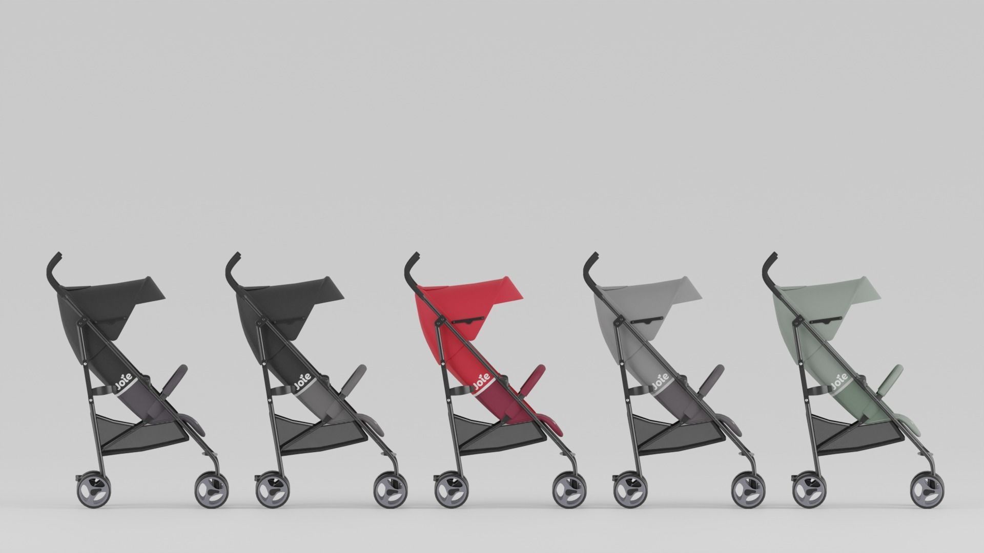 Joie Nitro LX Strollers for Babies Collection  S Low-poly 3D model_1