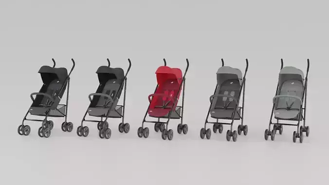 Joie Nitro LX Strollers for Babies Collection  S Low-poly 3D model