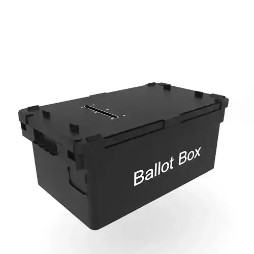 modern ballot box  Low-poly 3D model