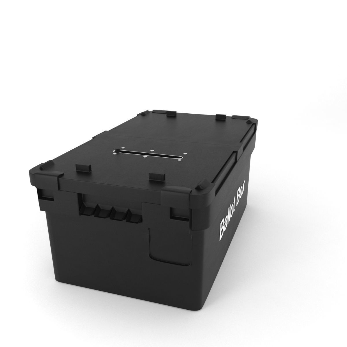 modern ballot box Low-poly 3D model_2