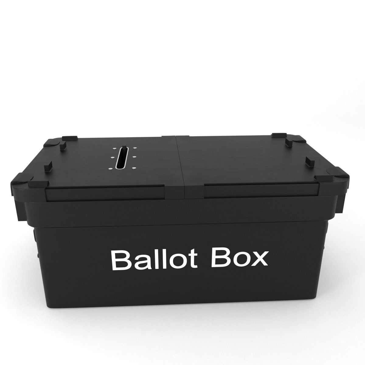 modern ballot box Low-poly 3D model_3