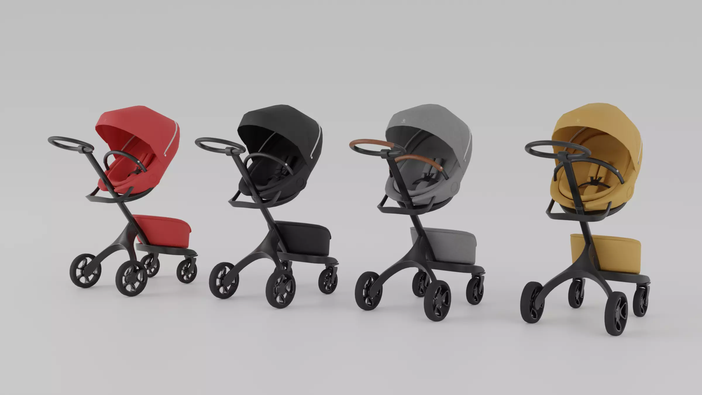 Stokke Xplory X Baby Strollers  Collection 4 Colours S Low-poly 3D model_0