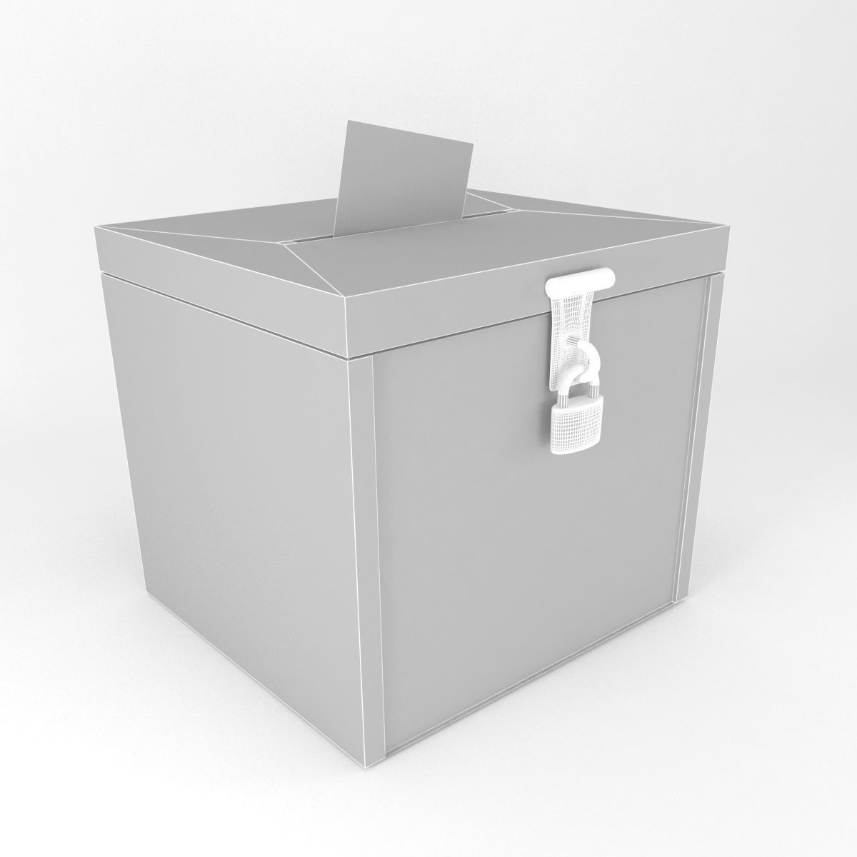 VOTE BOX 3D MODEL Low-poly 3D model_4