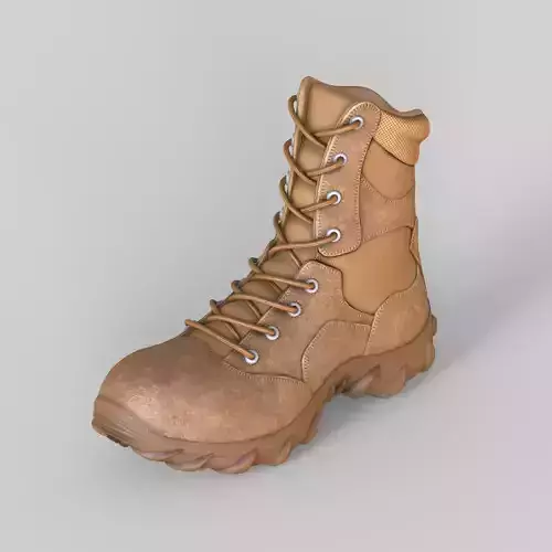  Boots Military Combat Low-poly 3D model