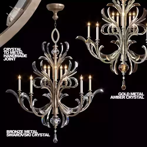 Fine Art Lamps - Beveled Arcs 701340st Chandelier