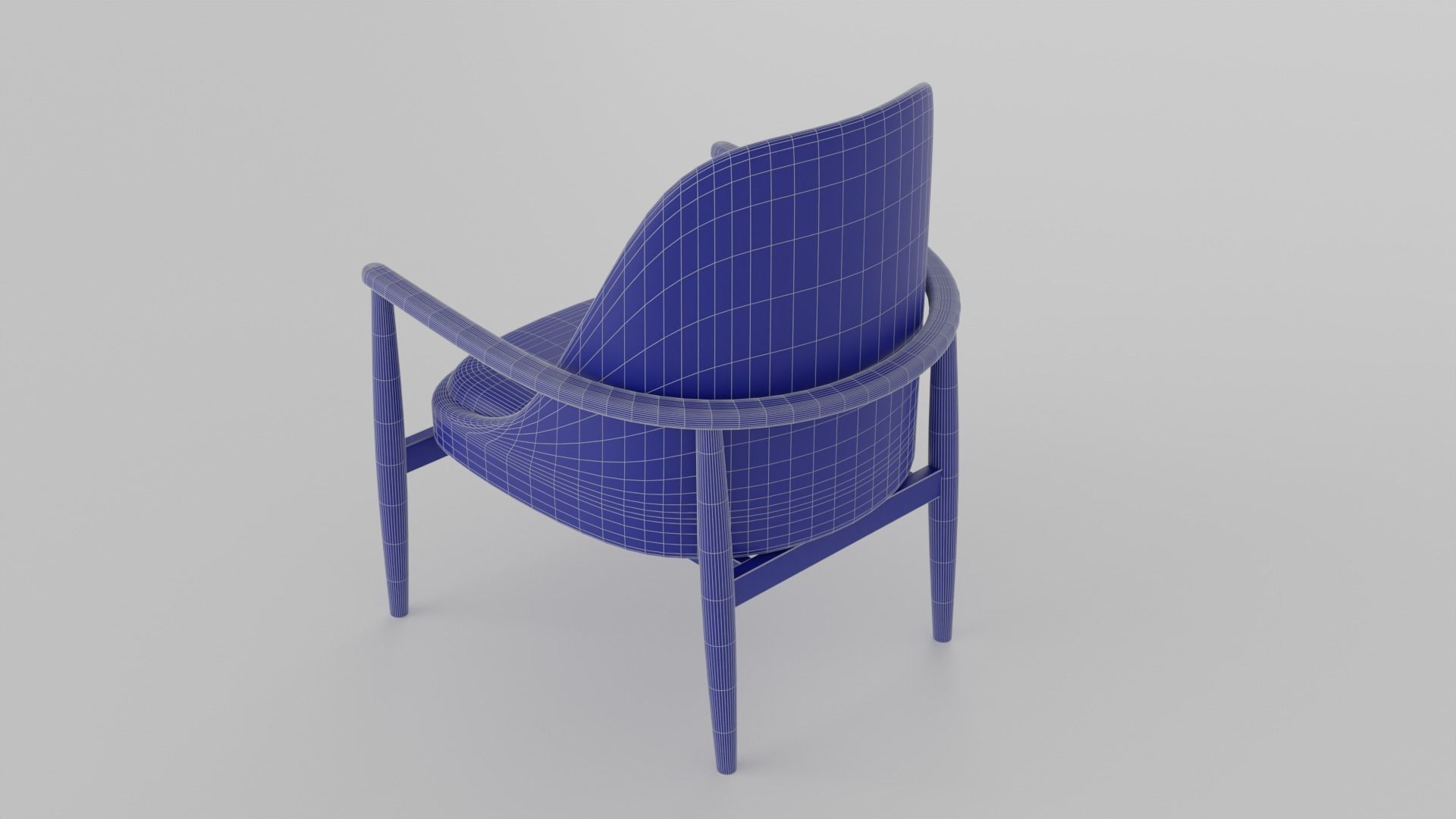 Armchair with Anthracite Grey Color Fabric S Low-poly 3D model_12