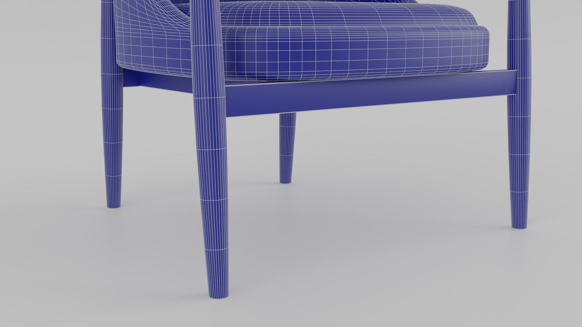 Armchair with Anthracite Grey Color Fabric S Low-poly 3D model_16