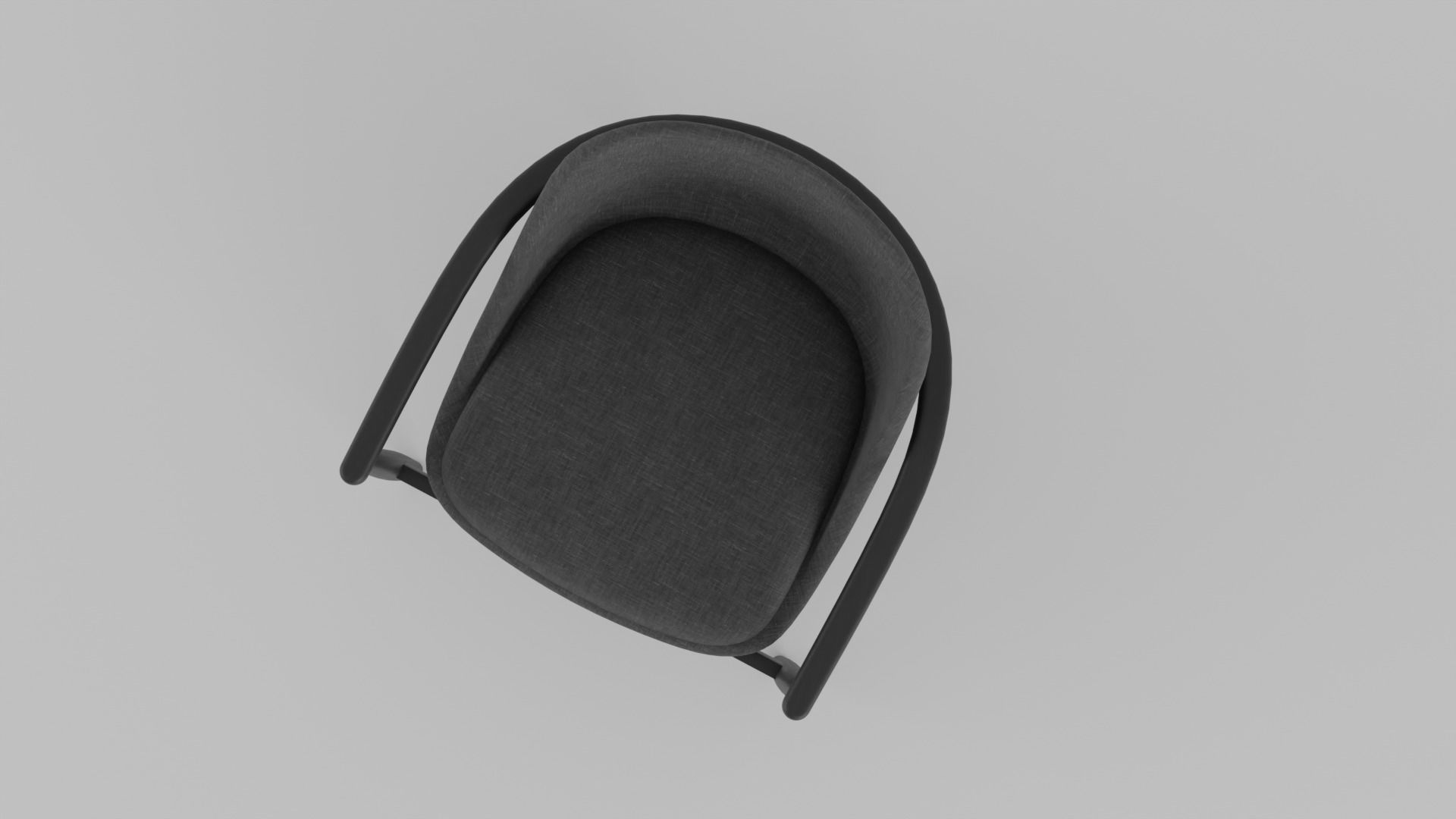 Armchair with Anthracite Grey Color Fabric S Low-poly 3D model_5