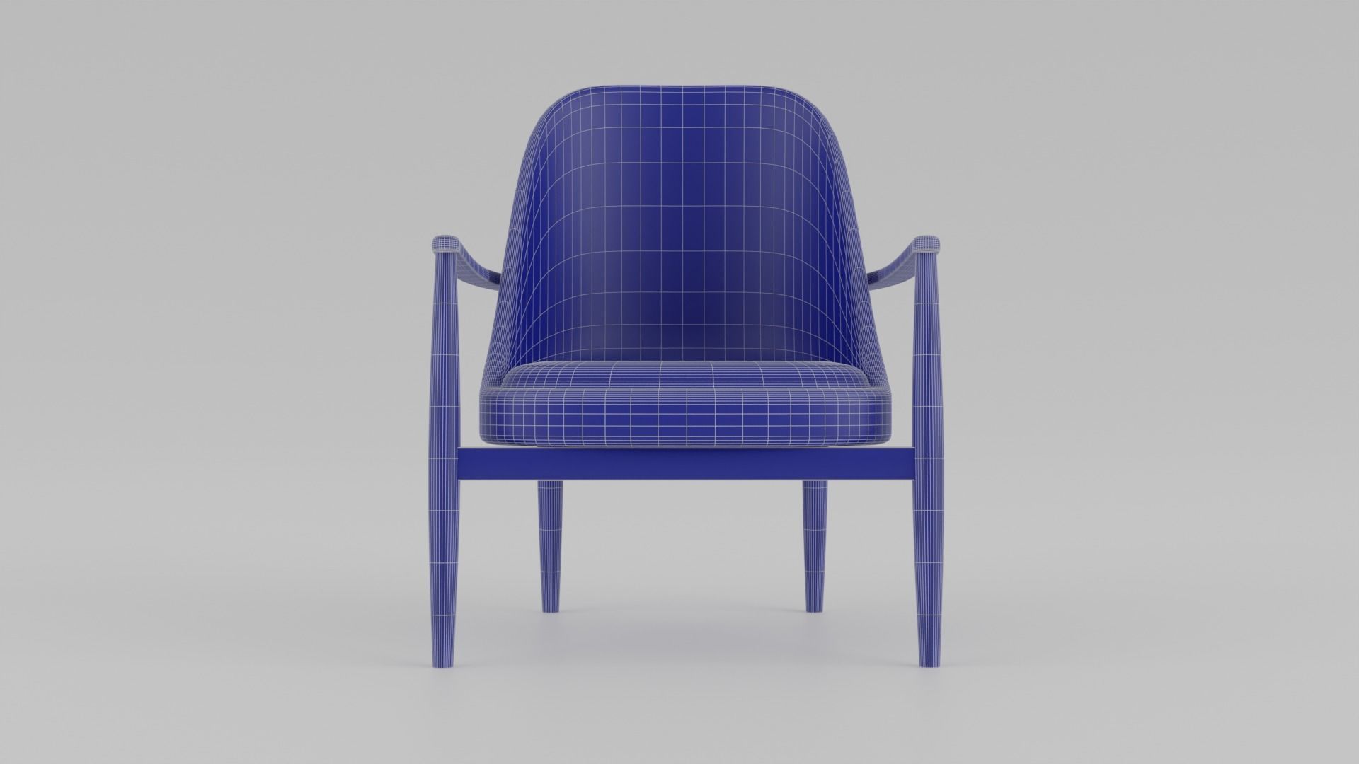Armchair with Anthracite Grey Color Fabric S Low-poly 3D model_10