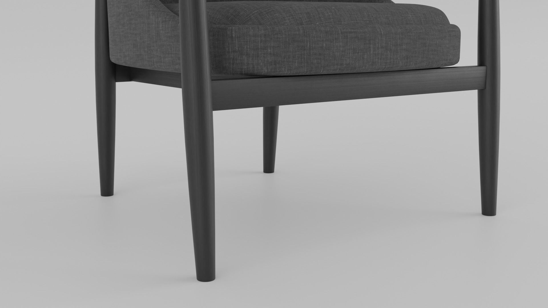 Armchair with Anthracite Grey Color Fabric S Low-poly 3D model_7