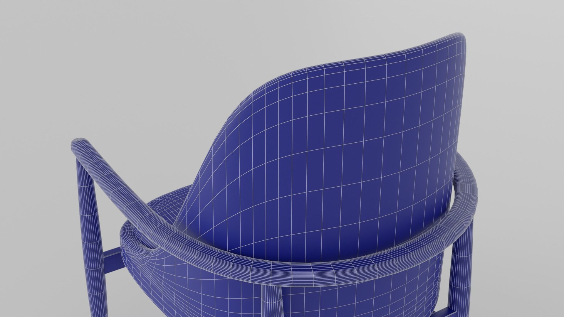 Armchair with Anthracite Grey Color Fabric S Low-poly 3D model_15