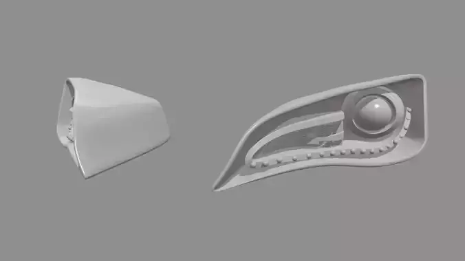 Headlights Audi R8 Custom Low-poly 3D model