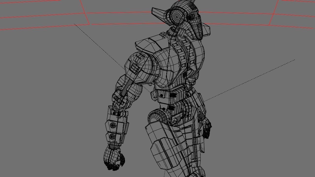 Villain robot rigged - animated character 3D model_21