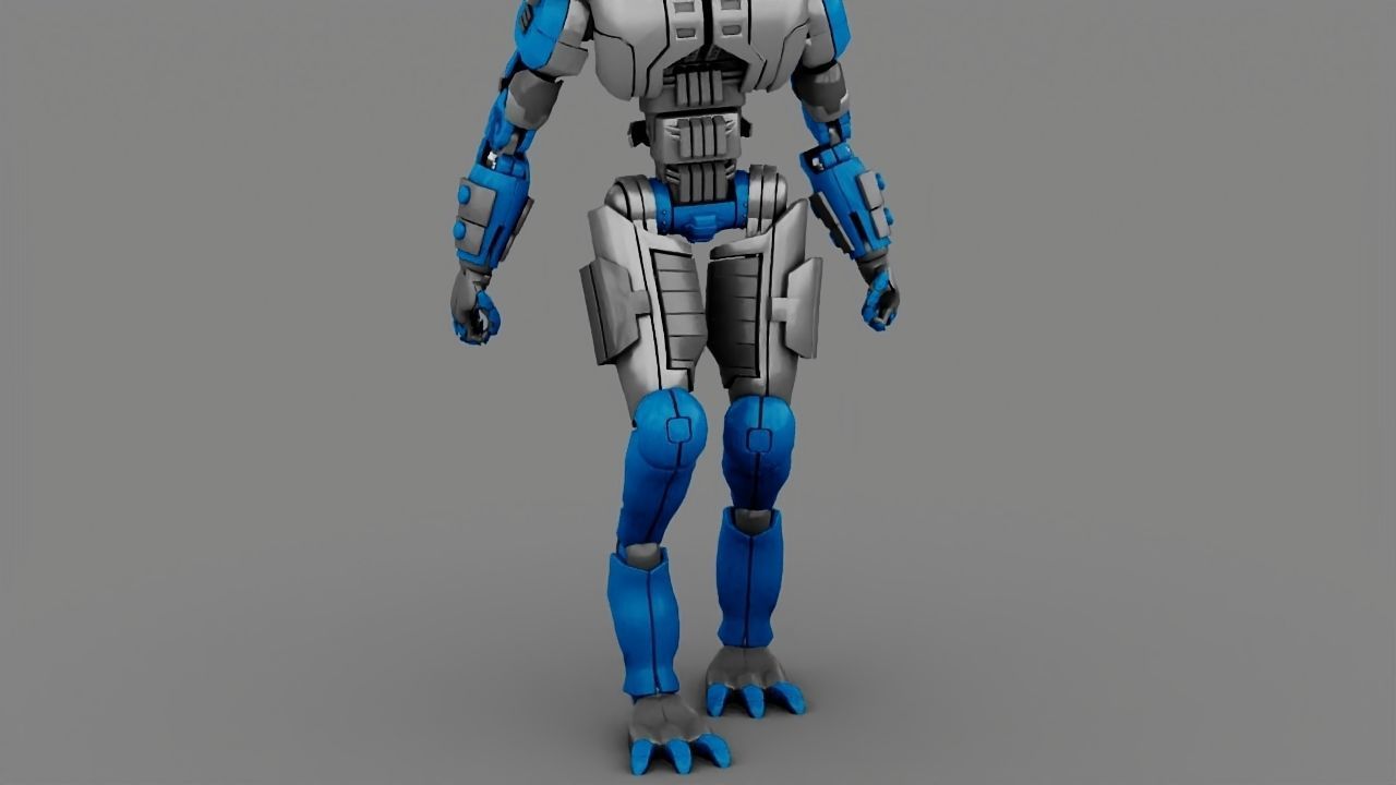 Villain robot rigged - animated character 3D model_6