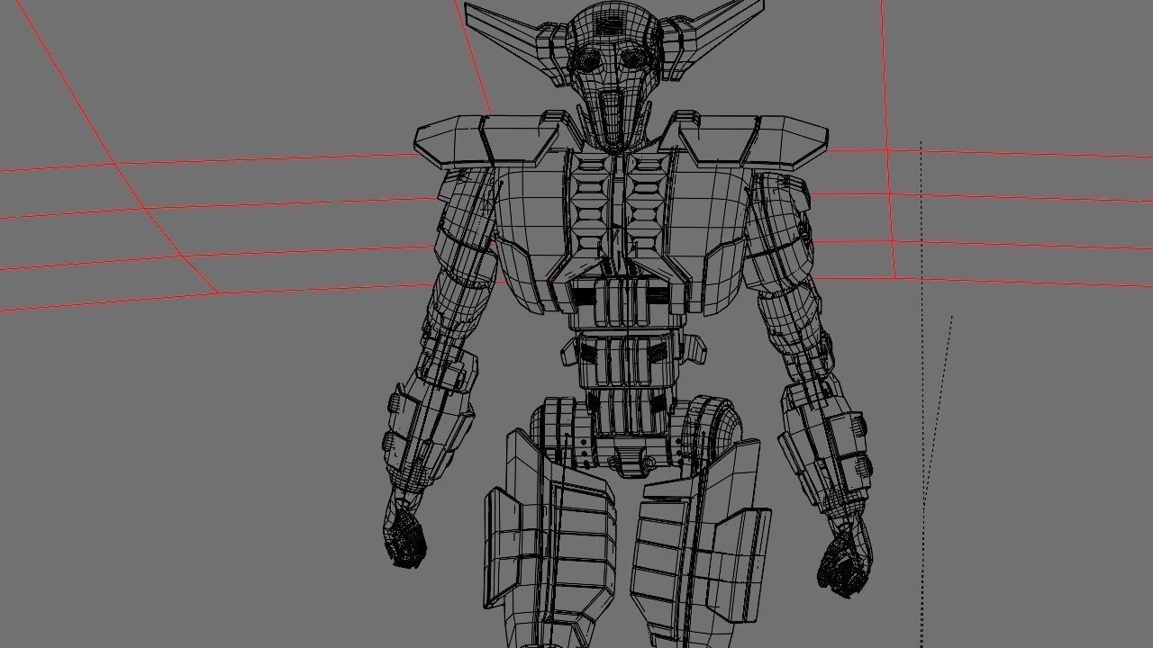 Villain robot rigged - animated character 3D model_20