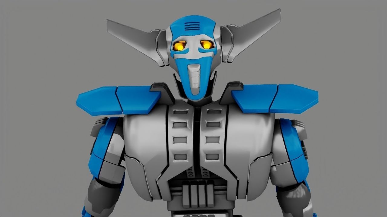 Villain robot rigged - animated character 3D model_3