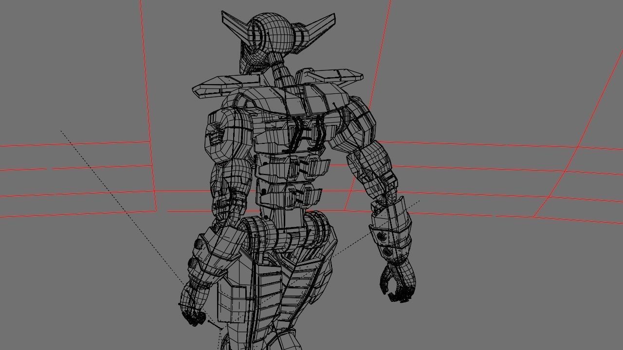 Villain robot rigged - animated character 3D model_23