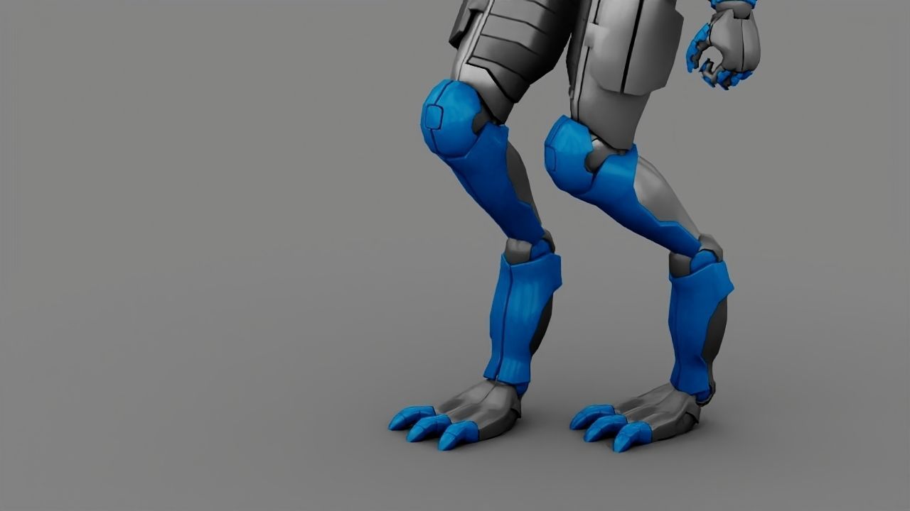 Villain robot rigged - animated character 3D model_14