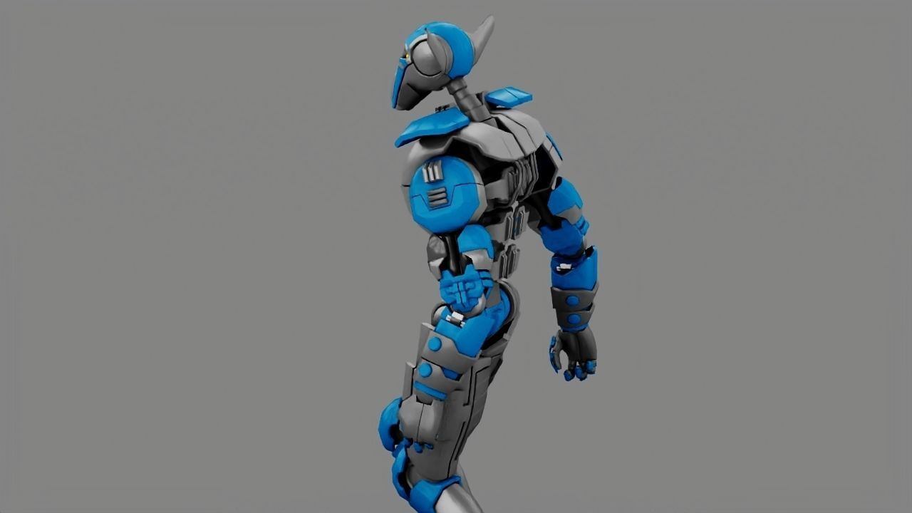 Villain robot rigged - animated character 3D model_11