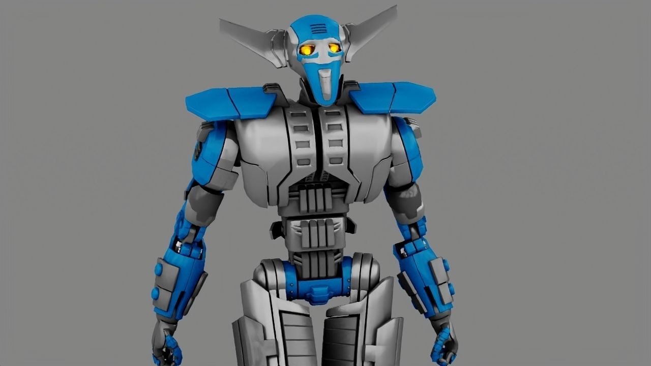 Villain robot rigged - animated character 3D model_7