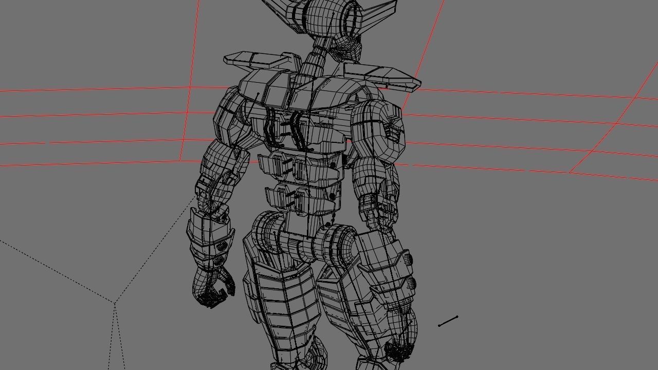 Villain robot rigged - animated character 3D model_22