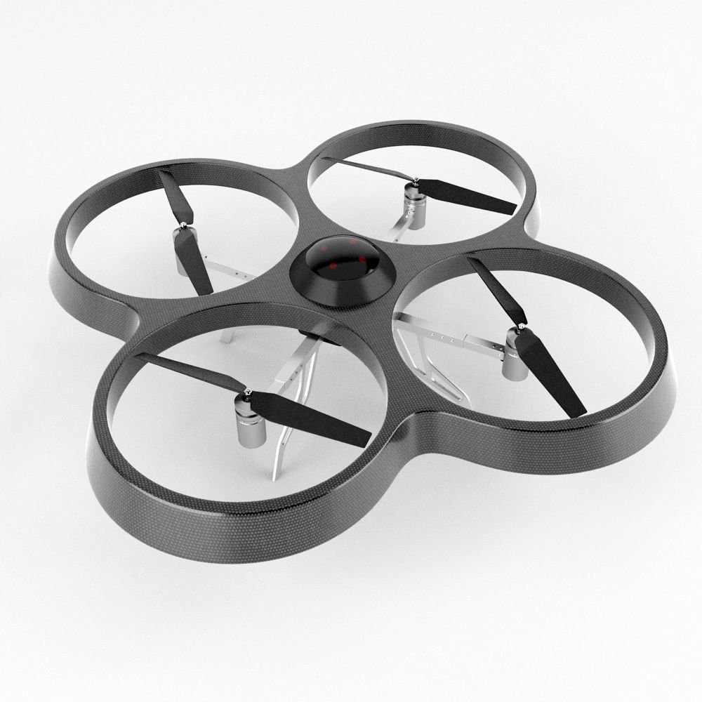Generic Quadcopter Drone 3D model_8