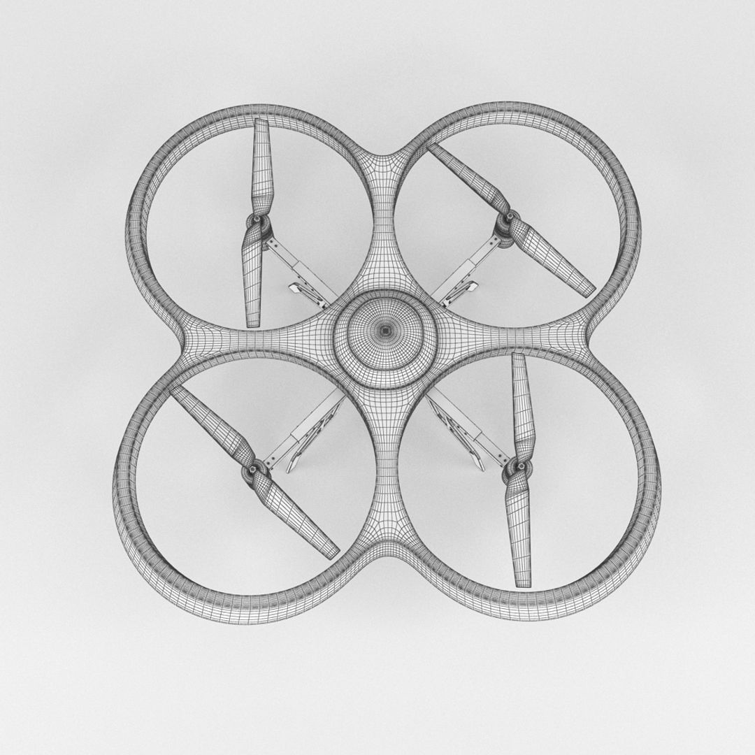Generic Quadcopter Drone 3D model_4