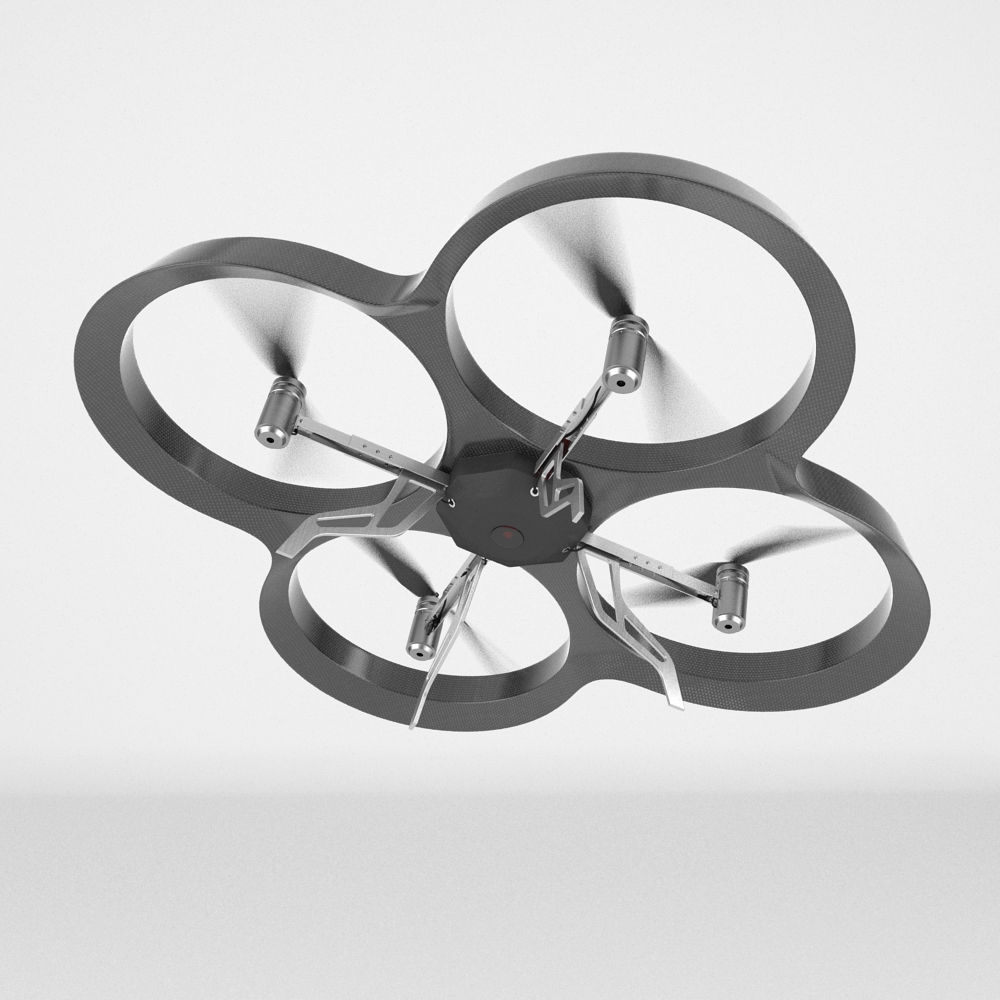Generic Quadcopter Drone 3D model_1