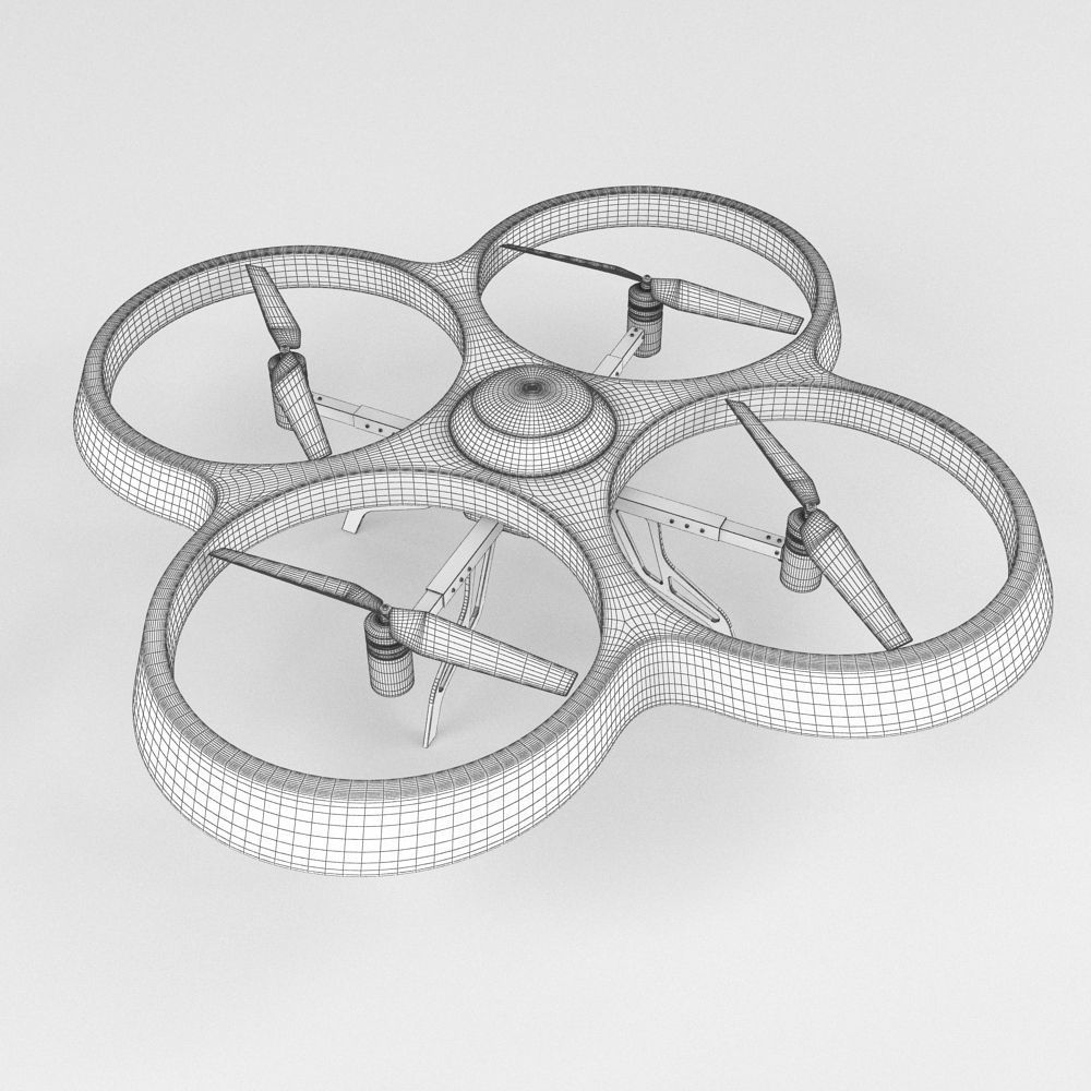 Generic Quadcopter Drone 3D model_2