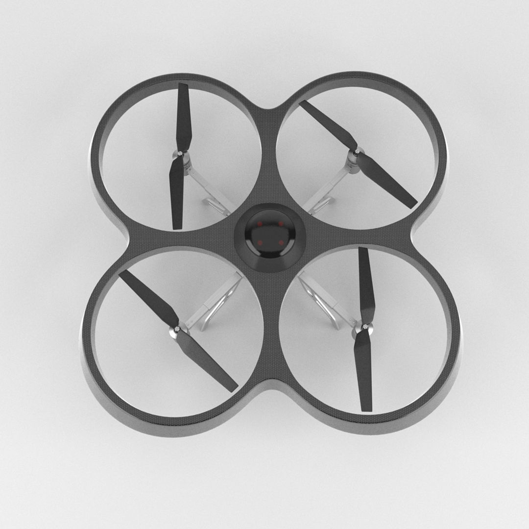 Generic Quadcopter Drone 3D model_3