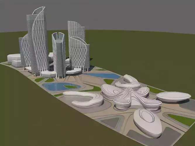 Building futuristic city