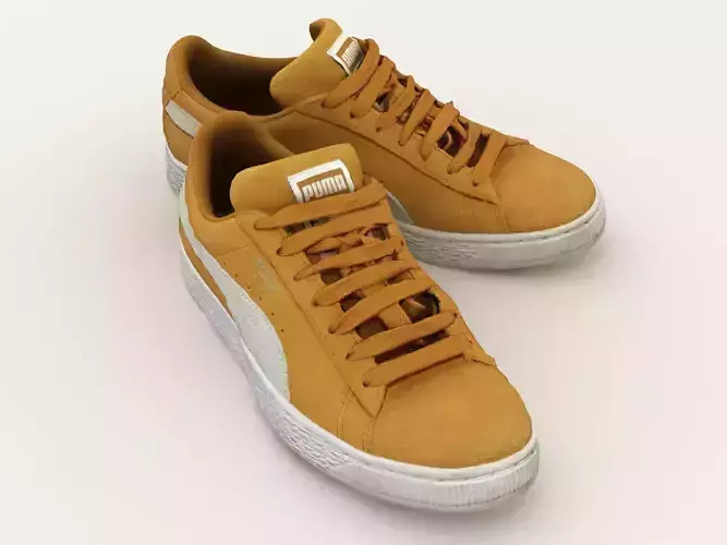 Yellow Suede Puma Sneakers
