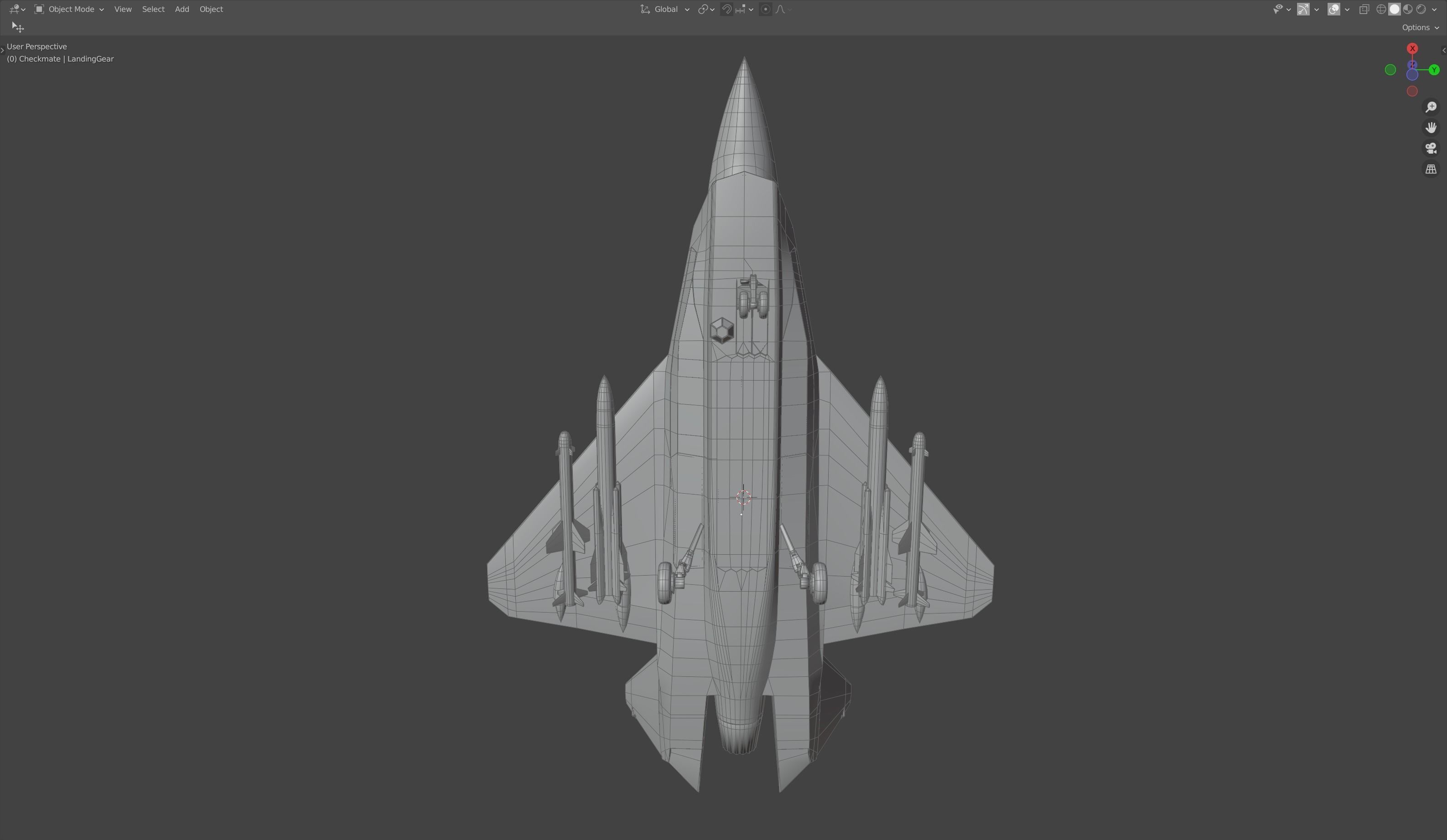 LTS Sukhoi T-75 Checkmate  Low-poly 3D model_26