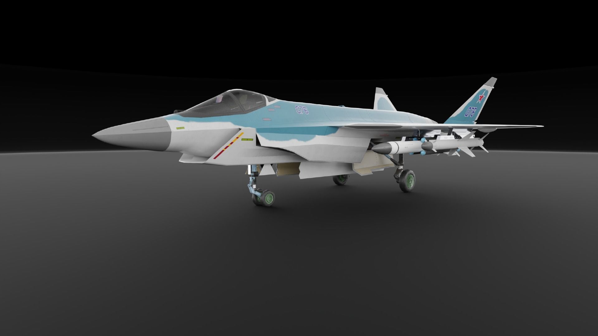 LTS Sukhoi T-75 Checkmate  Low-poly 3D model_2