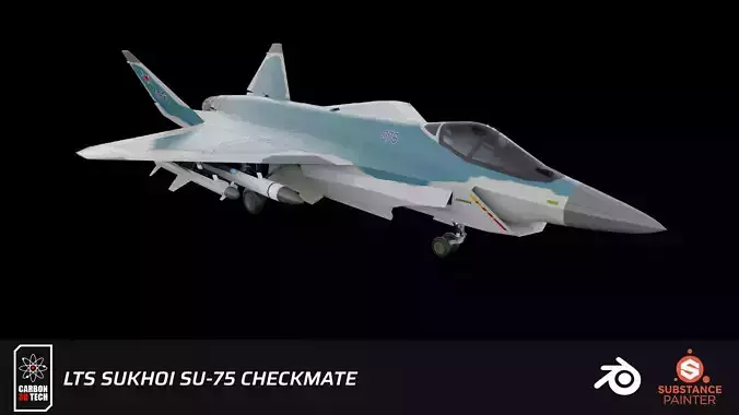 LTS Sukhoi T-75 Checkmate  Low-poly 3D model