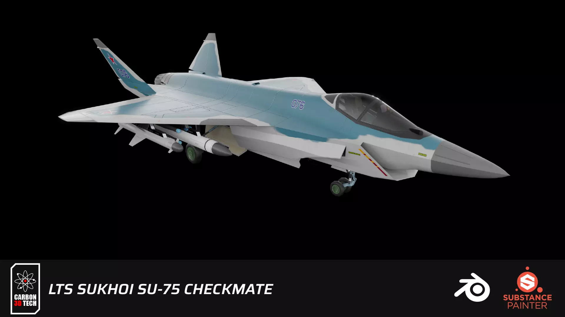 LTS Sukhoi T-75 Checkmate  Low-poly 3D model_0