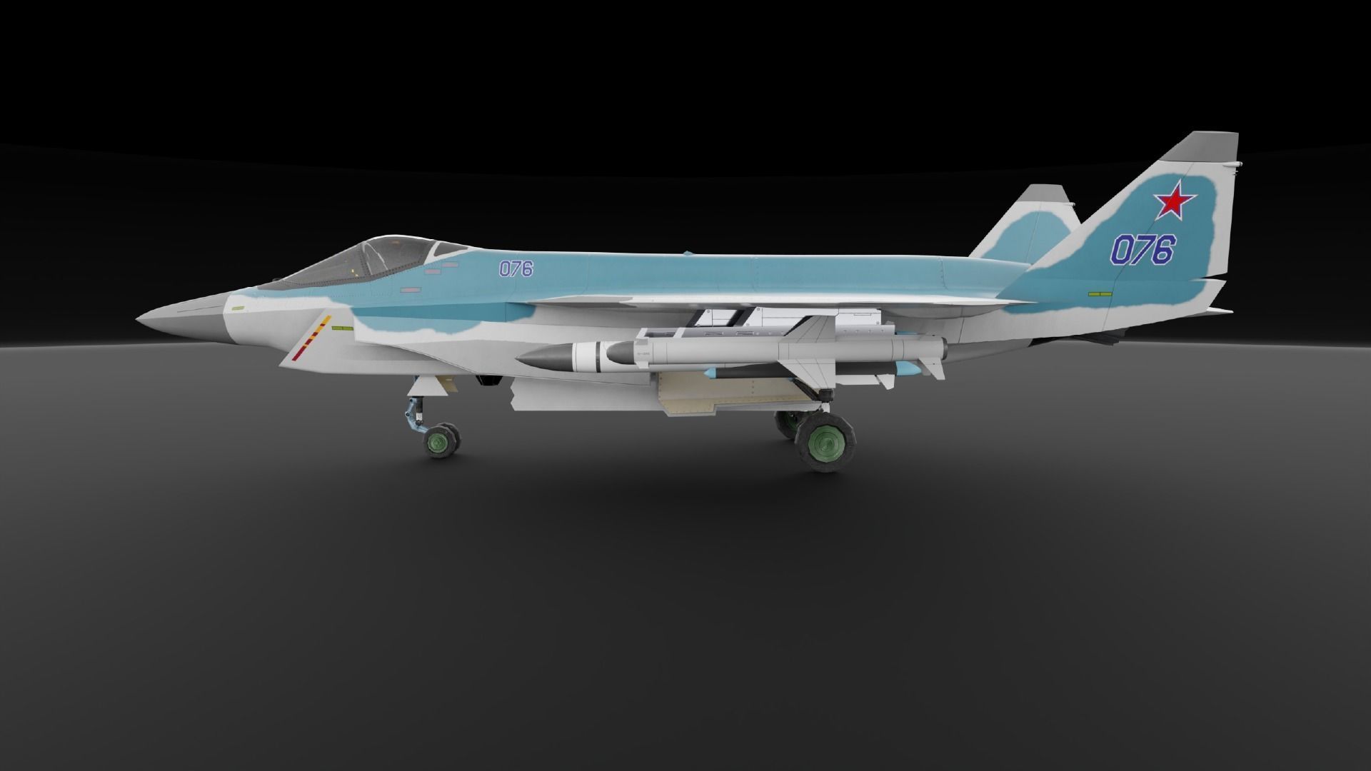 LTS Sukhoi T-75 Checkmate  Low-poly 3D model_3