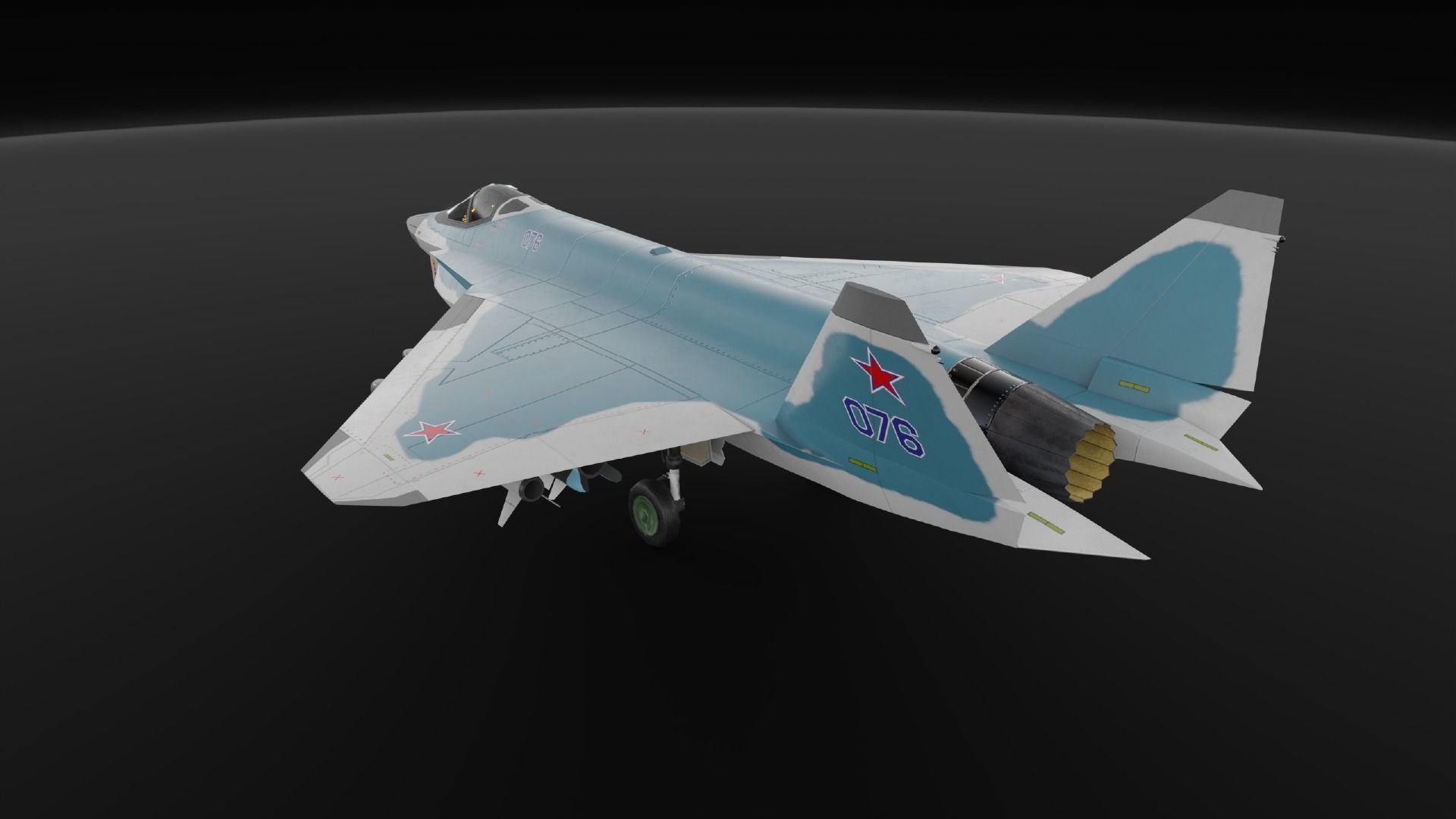 LTS Sukhoi T-75 Checkmate  Low-poly 3D model_11