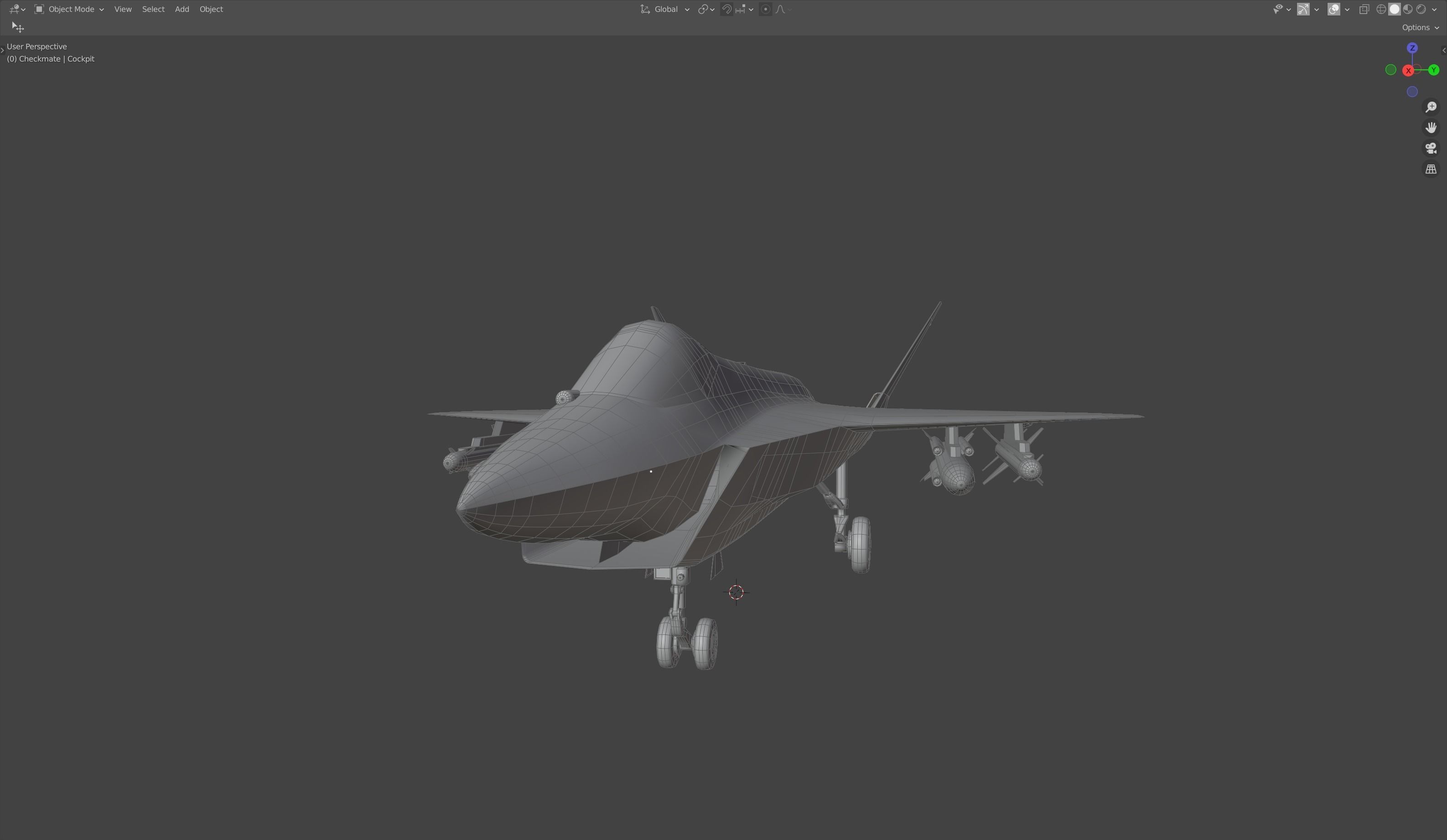 LTS Sukhoi T-75 Checkmate  Low-poly 3D model_24