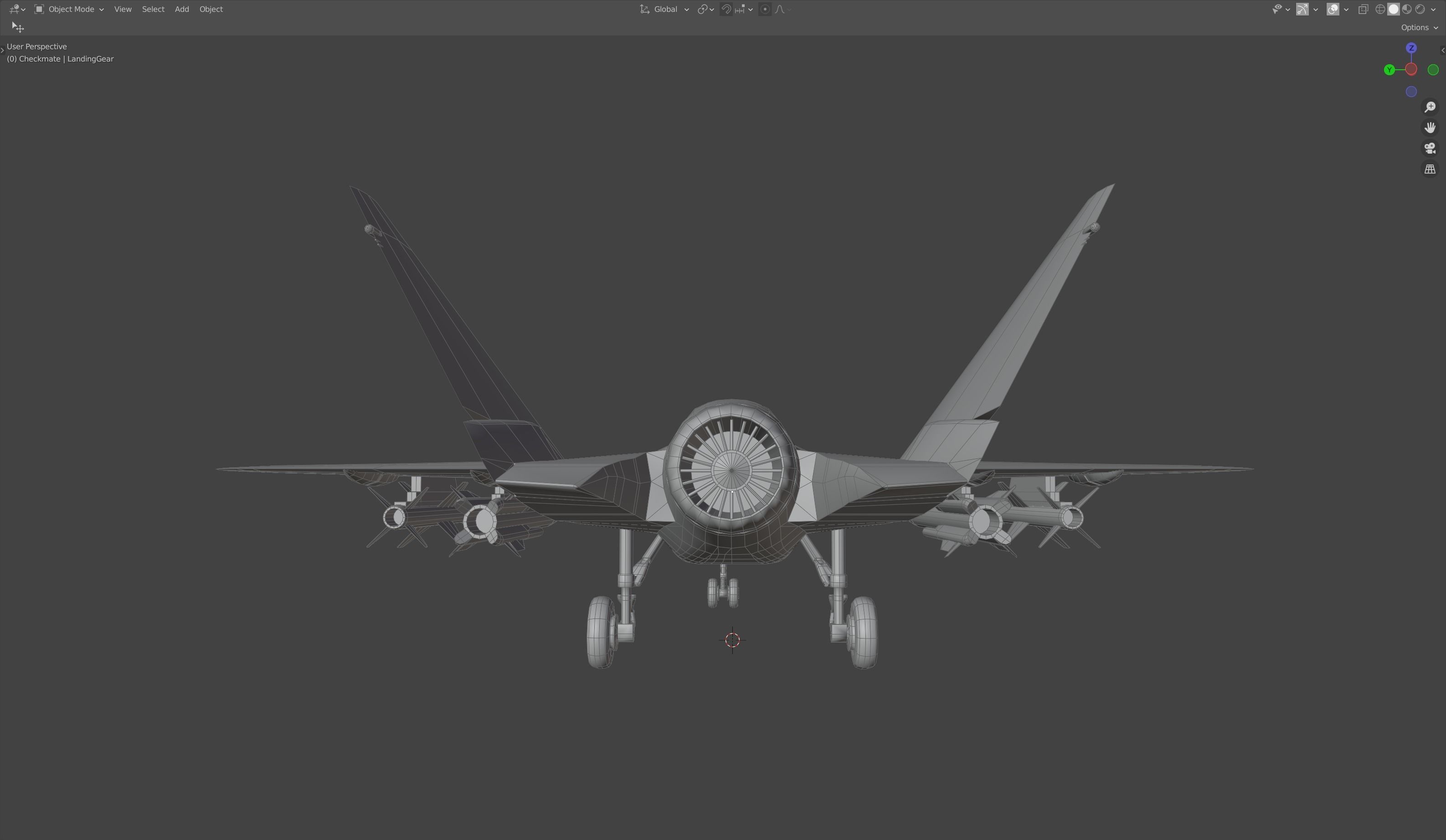 LTS Sukhoi T-75 Checkmate  Low-poly 3D model_25