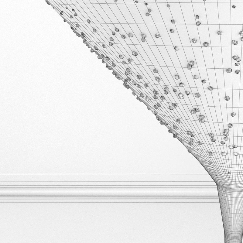 Cocktail martini in glass with orange slices 3D model_8