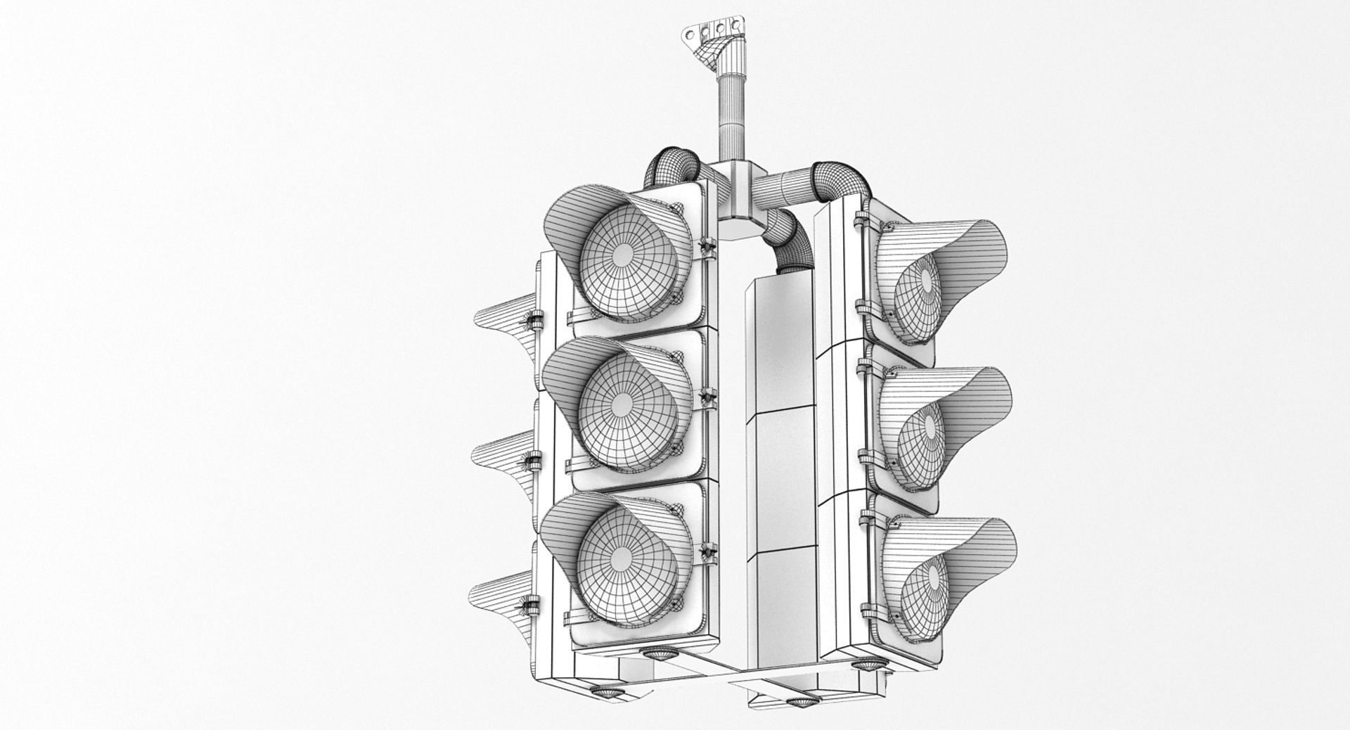 Hanging Traffic Light 3D model_8