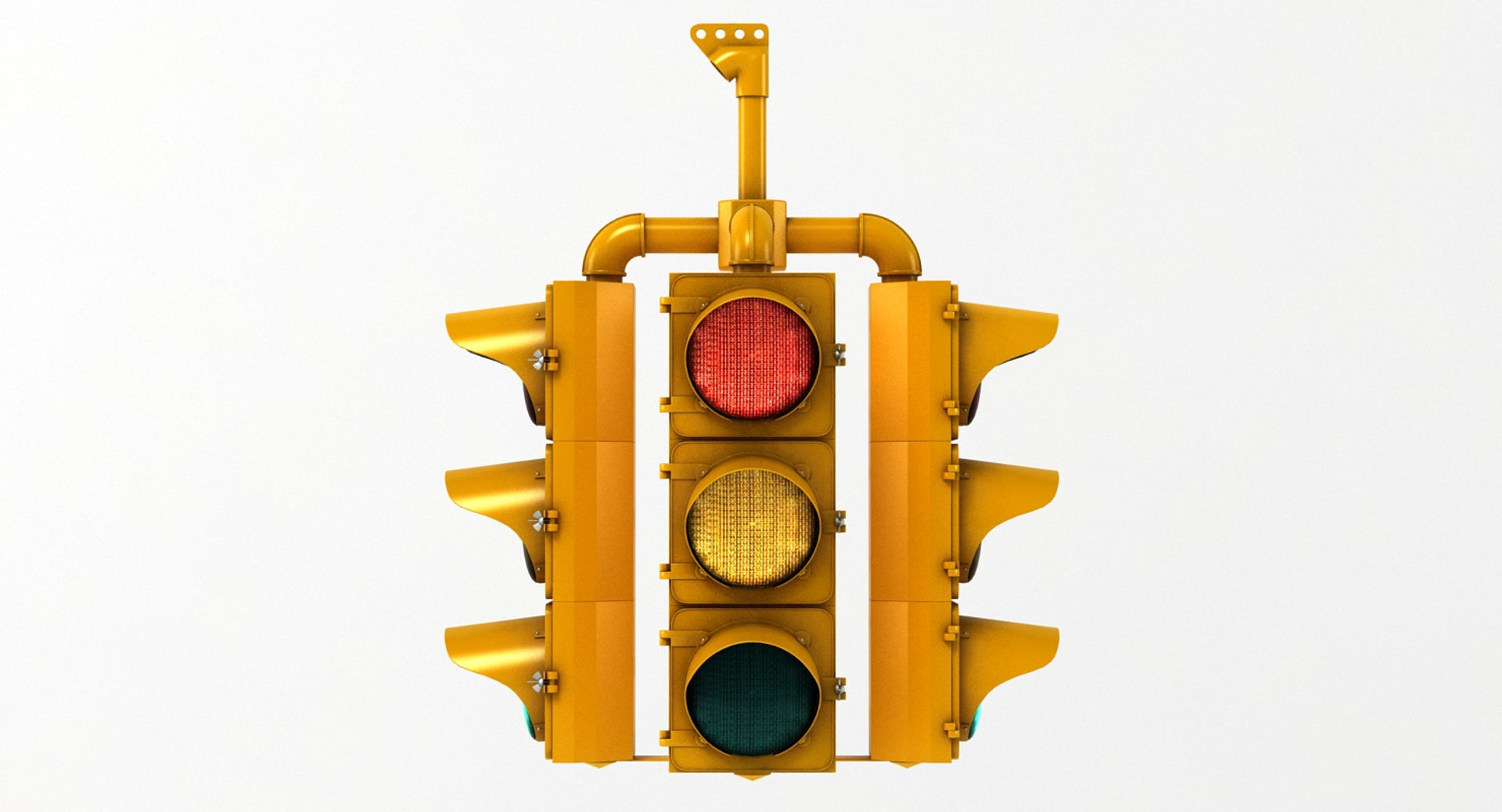 Hanging Traffic Light 3D model_9