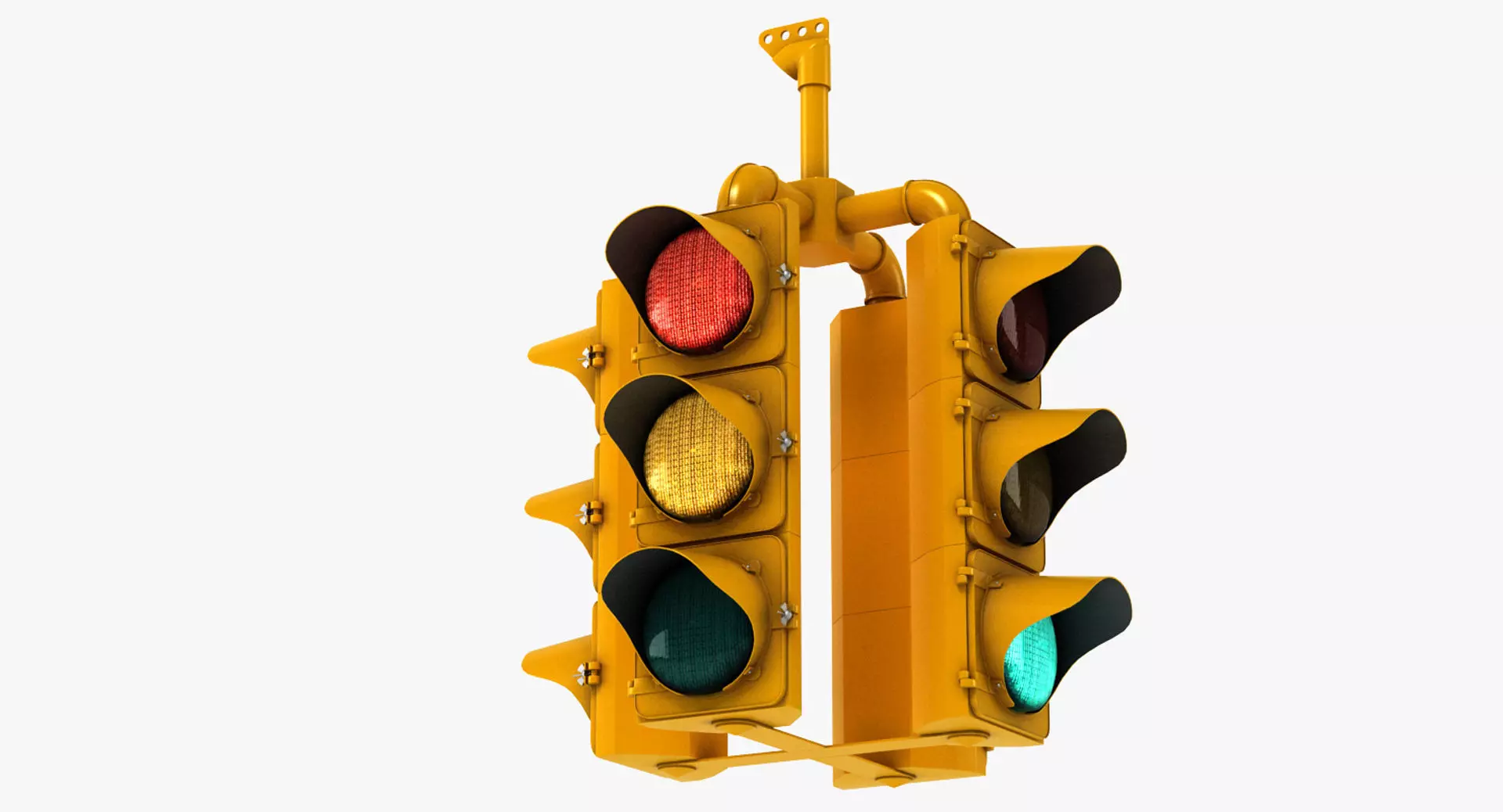 Hanging Traffic Light 3D model_0