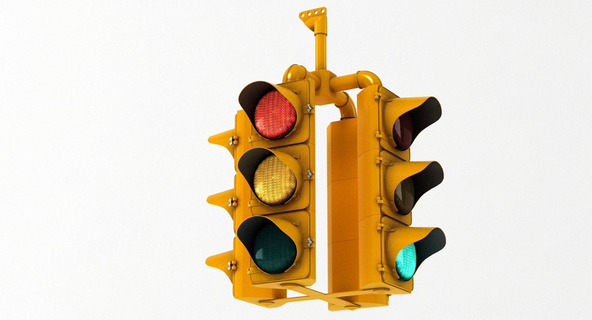 Hanging Traffic Light 3D model_7