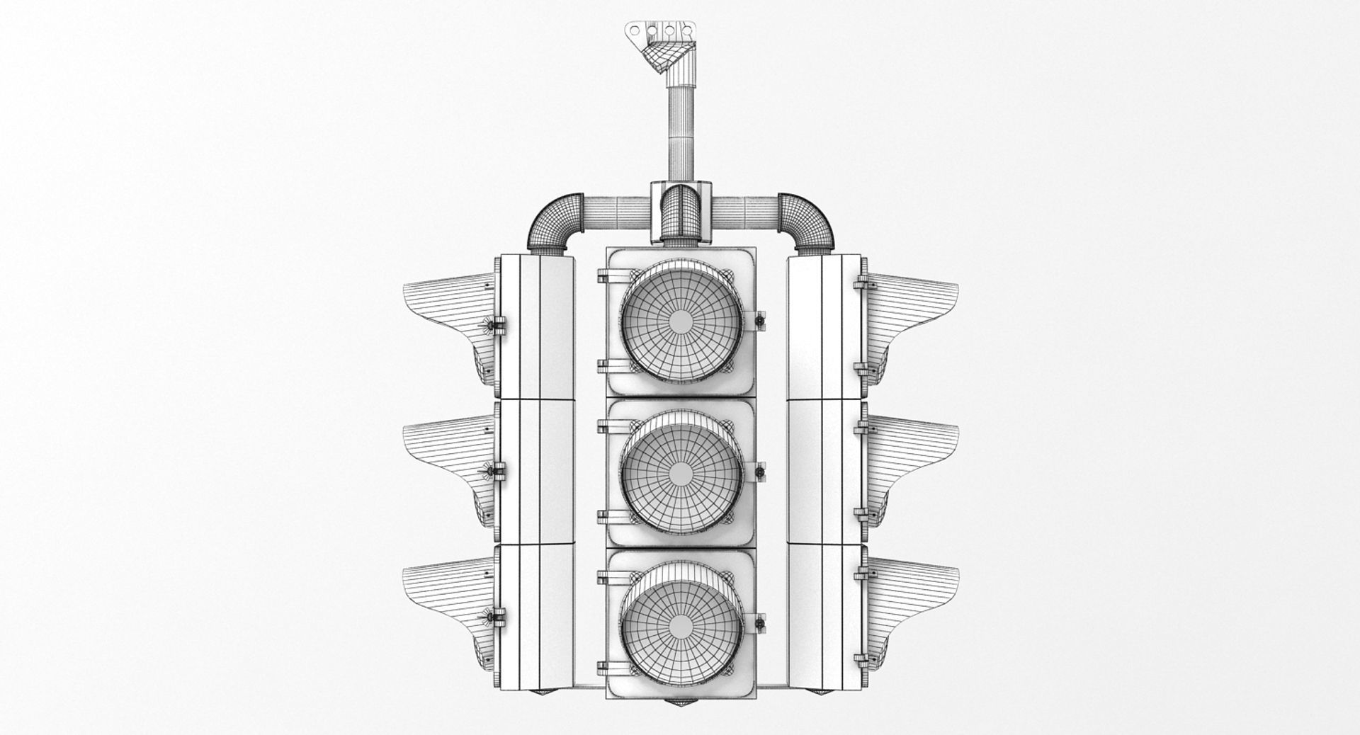 Hanging Traffic Light 3D model_11